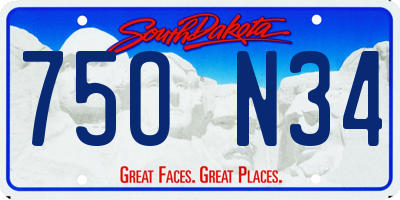 SD license plate 75ON34