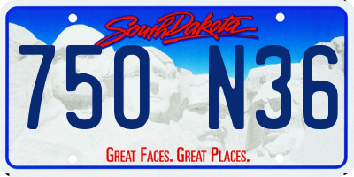 SD license plate 75ON36