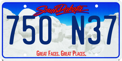 SD license plate 75ON37