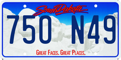 SD license plate 75ON49