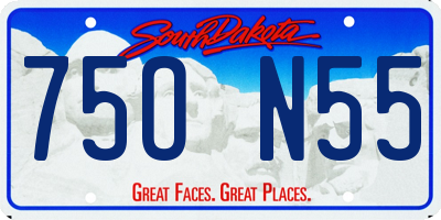 SD license plate 75ON55