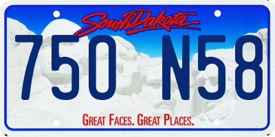 SD license plate 75ON58