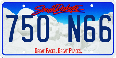 SD license plate 75ON66