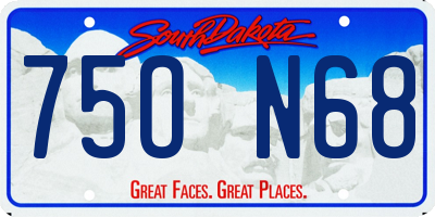 SD license plate 75ON68