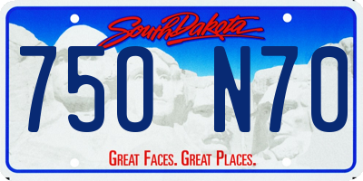 SD license plate 75ON70