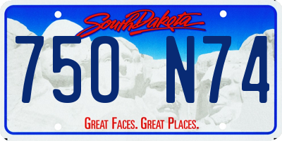SD license plate 75ON74