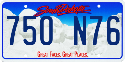SD license plate 75ON76