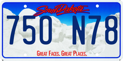 SD license plate 75ON78