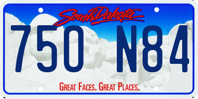 SD license plate 75ON84