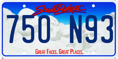 SD license plate 75ON93