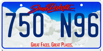 SD license plate 75ON96