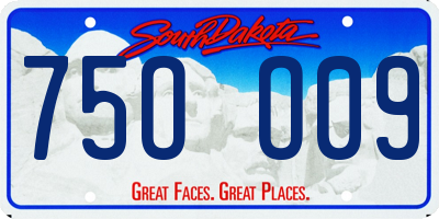 SD license plate 75OO09