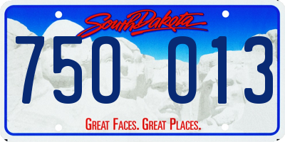 SD license plate 75OO13