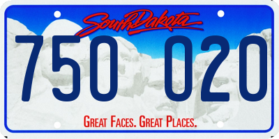 SD license plate 75OO20
