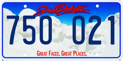 SD license plate 75OO21