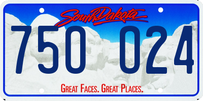 SD license plate 75OO24