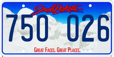SD license plate 75OO26