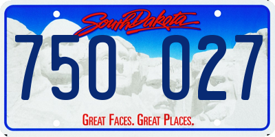 SD license plate 75OO27