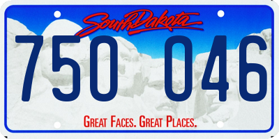 SD license plate 75OO46