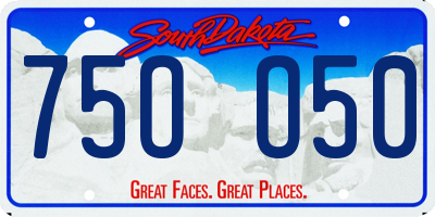 SD license plate 75OO50