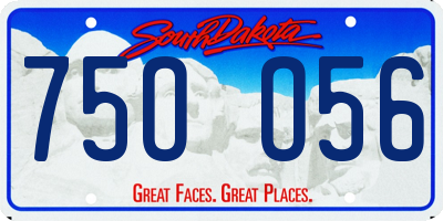 SD license plate 75OO56