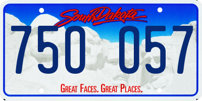 SD license plate 75OO57
