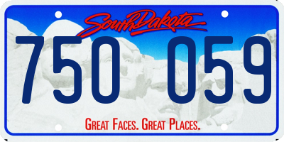SD license plate 75OO59