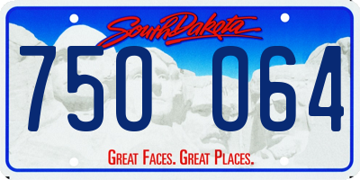 SD license plate 75OO64