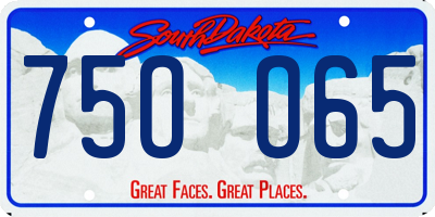 SD license plate 75OO65