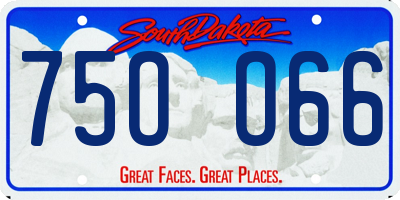 SD license plate 75OO66