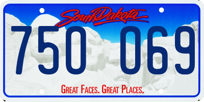SD license plate 75OO69