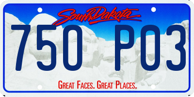 SD license plate 75OP03