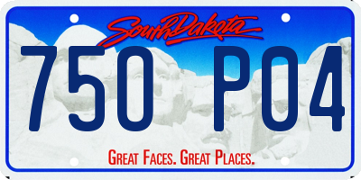 SD license plate 75OP04