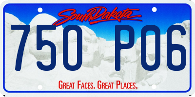 SD license plate 75OP06