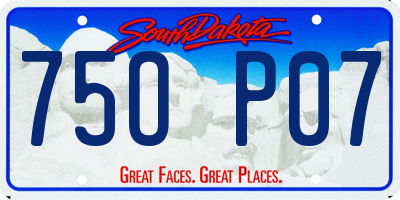 SD license plate 75OP07