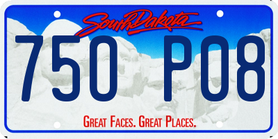 SD license plate 75OP08
