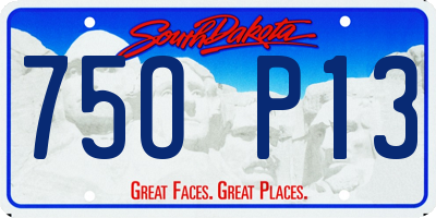 SD license plate 75OP13