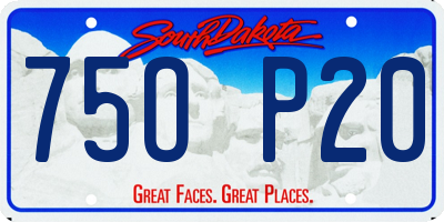 SD license plate 75OP20
