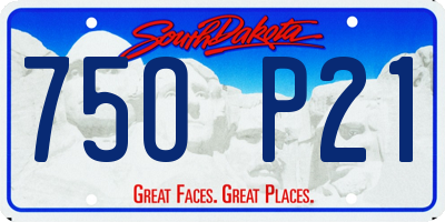 SD license plate 75OP21