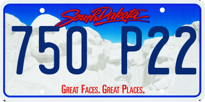 SD license plate 75OP22