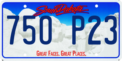 SD license plate 75OP23