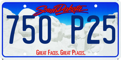 SD license plate 75OP25
