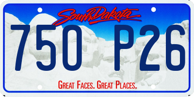 SD license plate 75OP26