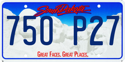 SD license plate 75OP27