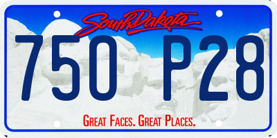 SD license plate 75OP28
