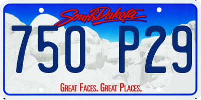 SD license plate 75OP29