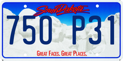 SD license plate 75OP31