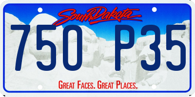 SD license plate 75OP35