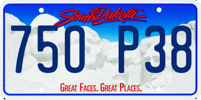 SD license plate 75OP38