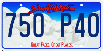 SD license plate 75OP40
